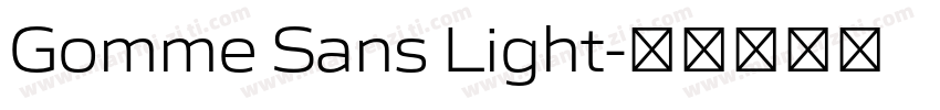 Gomme Sans Light字体转换